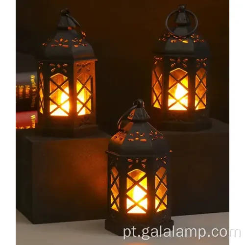 Lâmpada de vento retro mini hexagonal